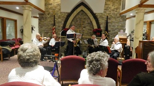 the zembo string band played in the chapel