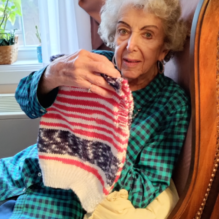 Homeland resident Peggy Keiser: Knitting for giving