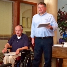 Duets by Homeland pastor and his father brighten monthly service