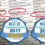 'graphic showing homeland's best of cumberland county awards'