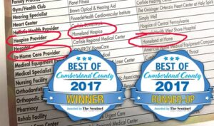 graphic showing homeland's best of cumberland county awards