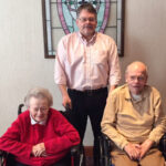 'reverend dann caldwell and his parents, residents of homeland center'