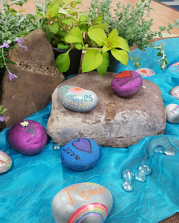 rocks painted for homeland's memorial picnic