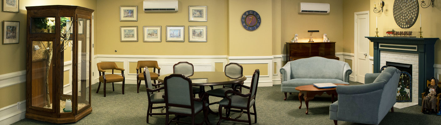 view of the homeland center gathering room