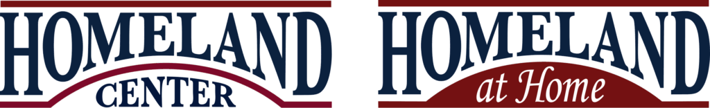 combined logos for homeland center and homeland at home