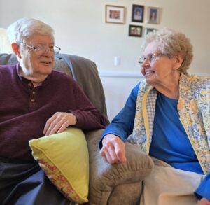 homeland residents bill and ellen wismer smiling together