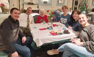 family gathered for loretta colestock