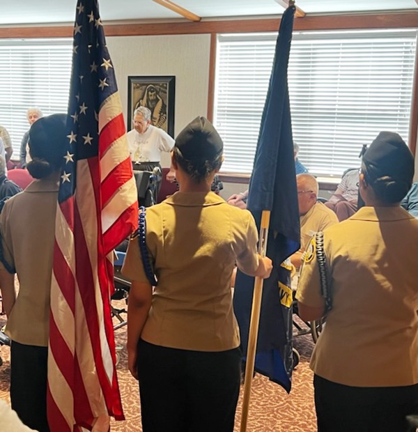 color guard at the veteran appreciation ceremony