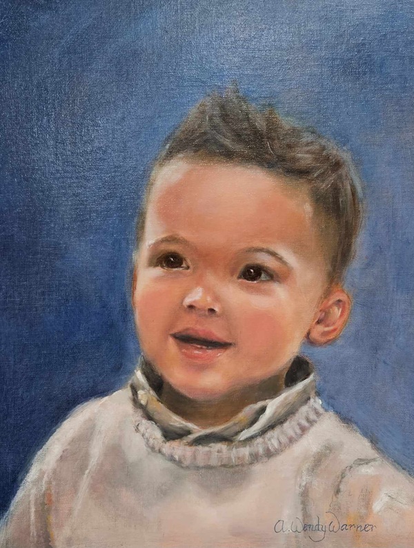 portrait of a child painted by Artist A. Wendy Warner