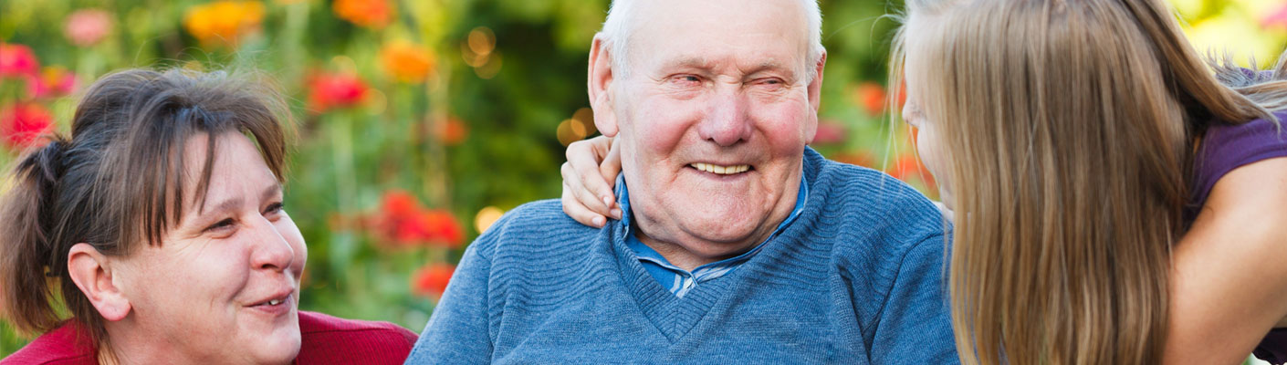 family spending precious time together in a garden