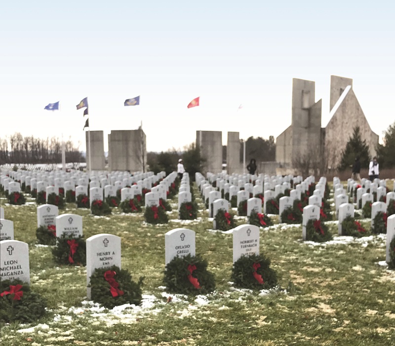 fort indiantown gap decorated with wreaths