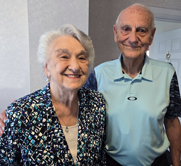 residents helen and james smith inside homeland center