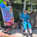 'Minerva Ward celebrating her 100th birthday'