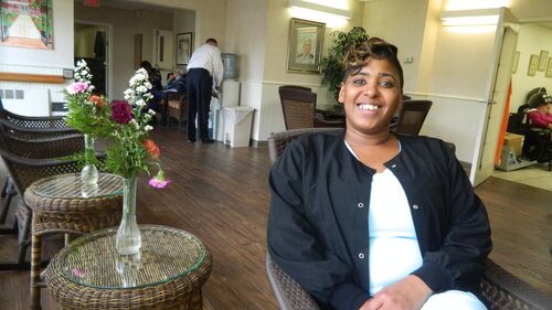 Dawn Mason in sunroom