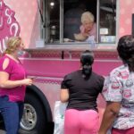 'homeland team members at a food truck'