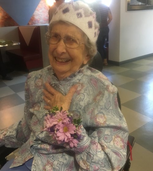 The 100 year old birthday celebrant - Genevieve Cutshall Genevieve Cutshall celebrates 100th birthday