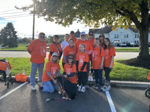 group of participants posing together at the 5k and memorywalk