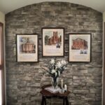 'preview of the memorial hallway with images of homeland's founding churches'